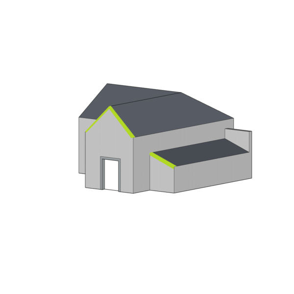 Bande de rive à rejet pour finition toiture au niveau des façades entre voiture toiture et votre mur.