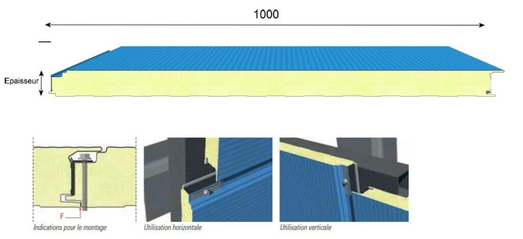 instruction de montage panneaux sandwich fixations cachées